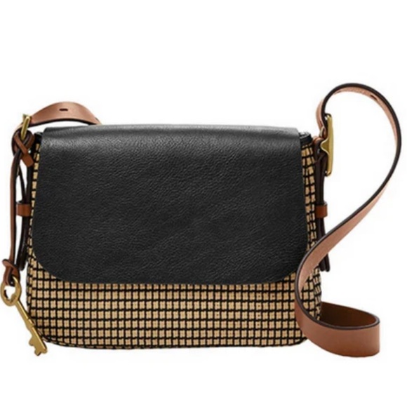 Fossil Handbags - Fossil Harper Straw Small Leather Crossbody